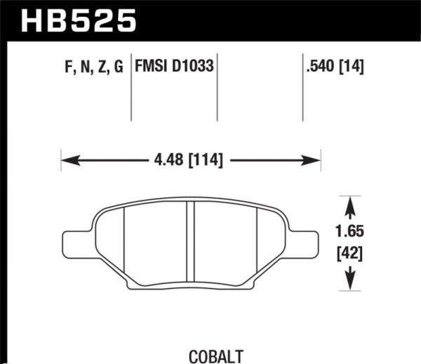 Hawk 05-10 Chevrolet Cobalt SS   07-10 Pontiac G5   05-10 Pontiac G6 DTC-60 Race Rear Brake Pads Fashion