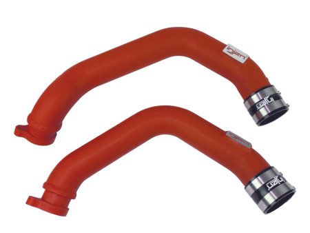 Injen 15-16 BMW M3(F80) M4 (F82 83) 3.0L L6 Twin Turbo 2PC Aluminum Int. Charge Pipe - Wrinkle Red Online Hot Sale