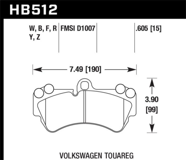 Hawk 08 Porsche Cayenne GTS Turbo   03-09 Cayenne   04-05 VW Touareg DTC-30 Race Front Brake Pads Sale