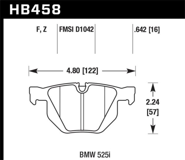 Hawk 15-16 BMW X5 xDrive35d xDrive35i   15-16 BMW X6 xDrive35i sDrive35i HPS 5.0 Rear Brake Pads Discount