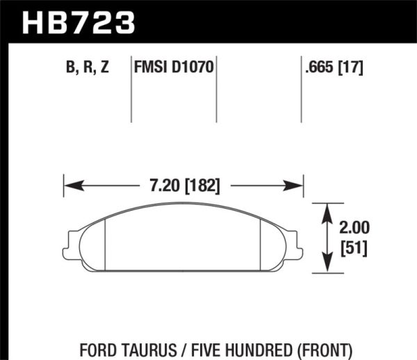 Hawk 08-09 Ford Taurus   05-07 Ford Five Hundred HPS 5.0 Street Front Brake Pads Fashion