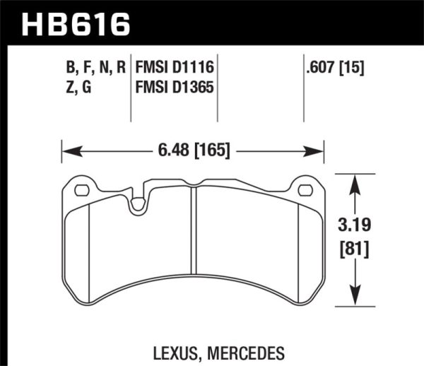 Hawk 08-11 Lexus IS-F   05-06 M Benz CLK55 AMG   07-08 CLK63 AMG DTC-60 Race Front Brake Pads Discount