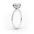 The Pave Kamellie Set With A 2 Carat Round Lab Diamond on Sale