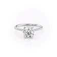 The Pave Kamellie Set With A 2 Carat Round Lab Diamond on Sale