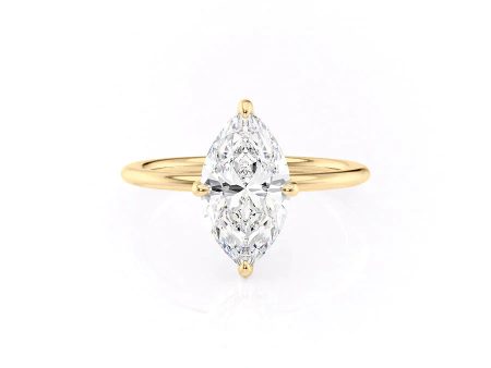 The Kamellie Set With A 2.5 Carat Marquise Lab Diamond For Cheap