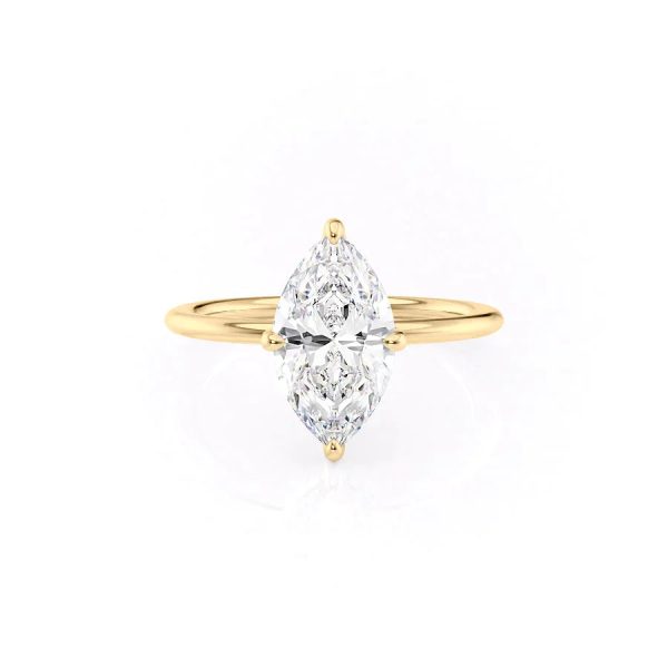 The Kamellie Set With A 2.5 Carat Marquise Lab Diamond For Cheap